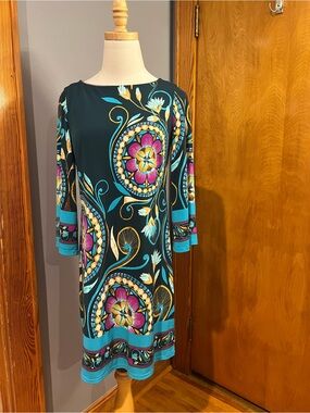 Eliza J Dress with Gold Zipper Accent